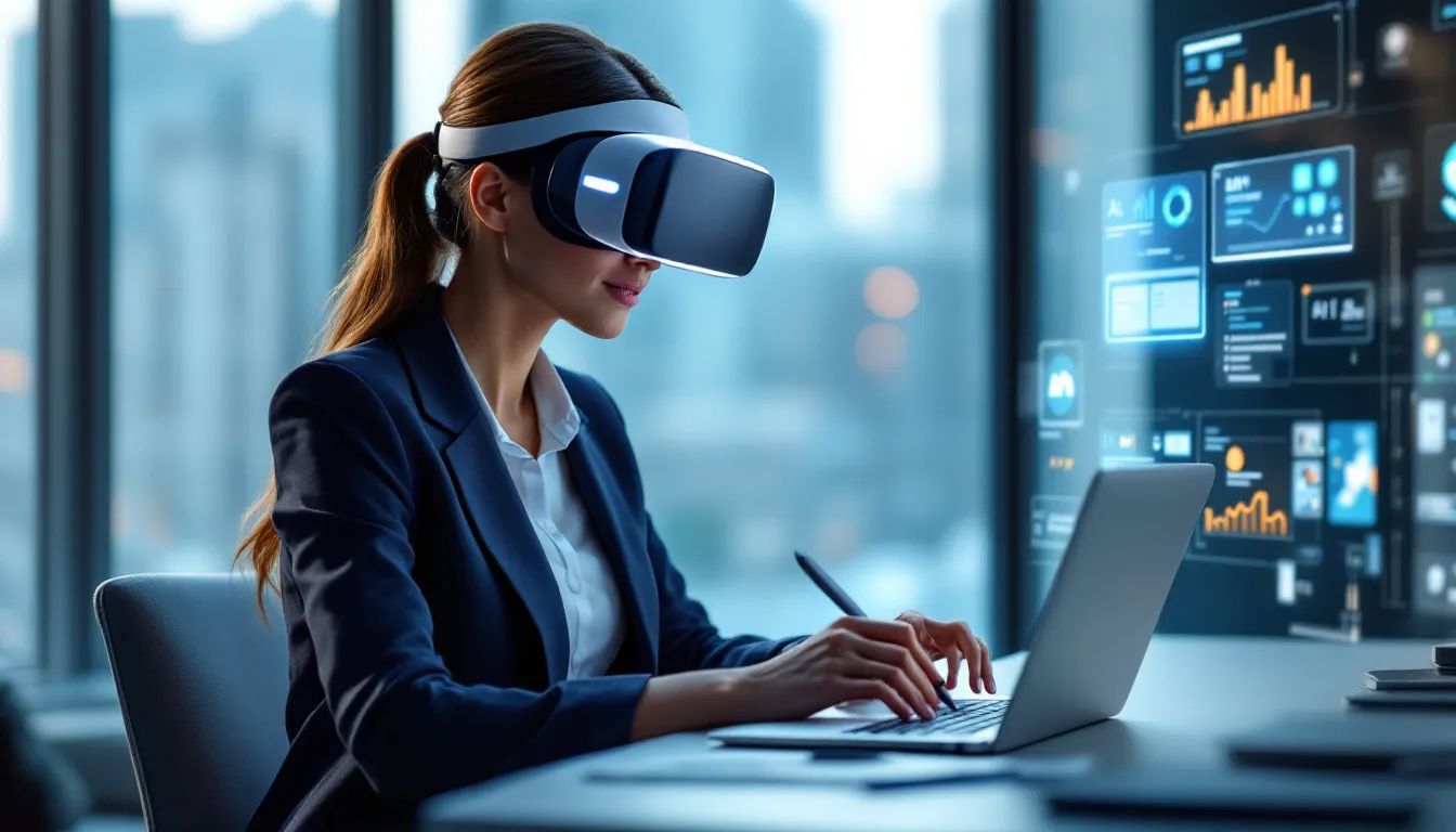 team working with computer dashboard analytics