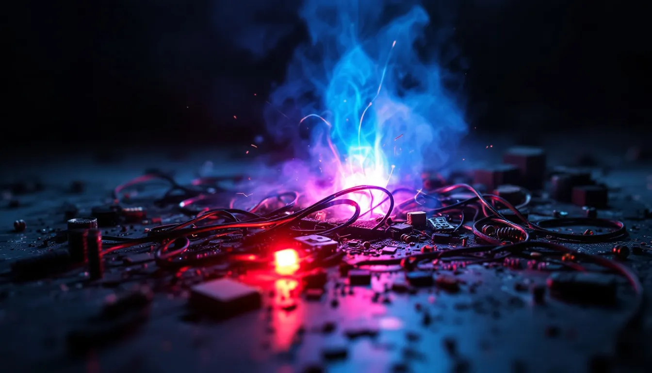 team working in modern tech office