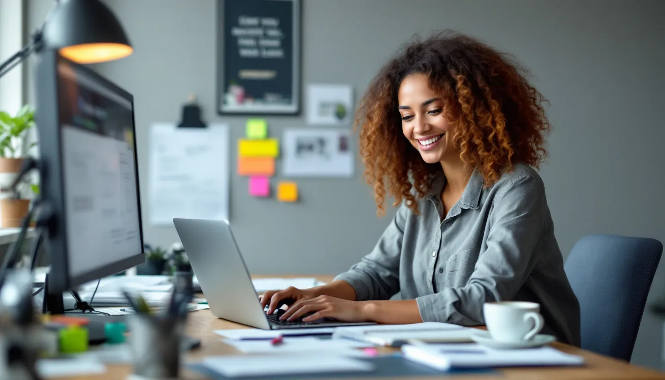 copywriter creating landing page content