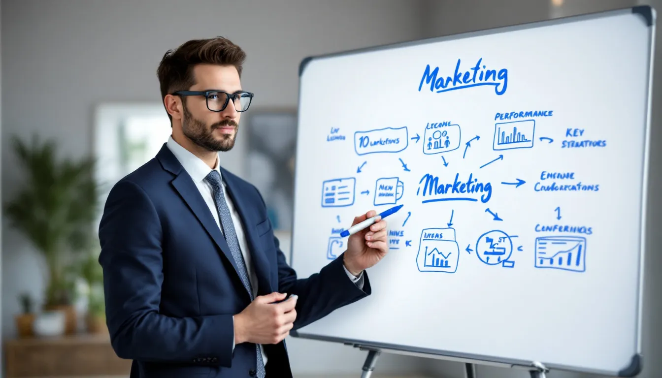 marketer updating digital campaign