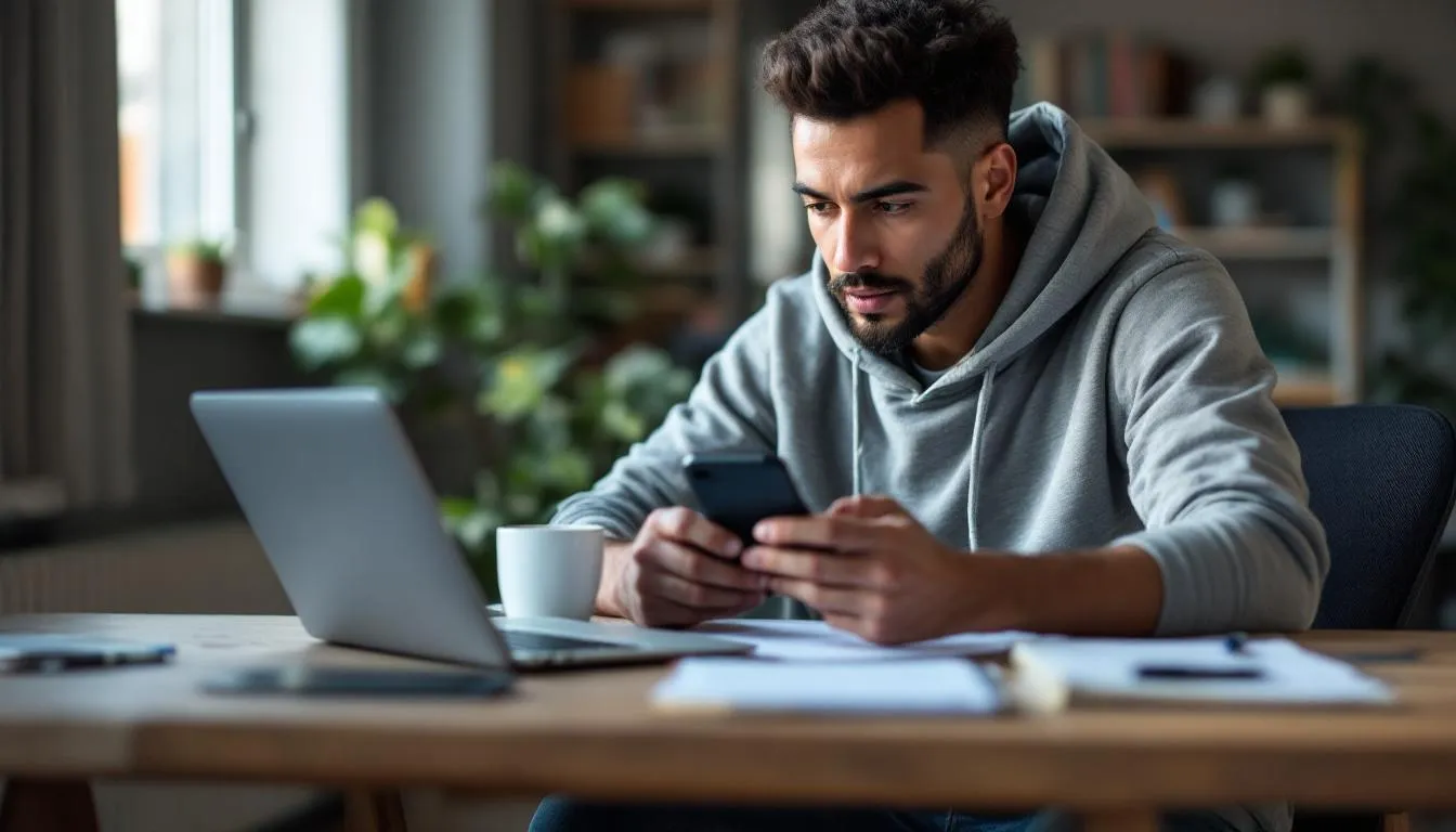 teen using smartphone with tiktok interface