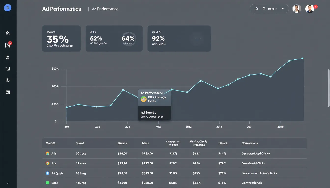 side by side laptops with ad test variations