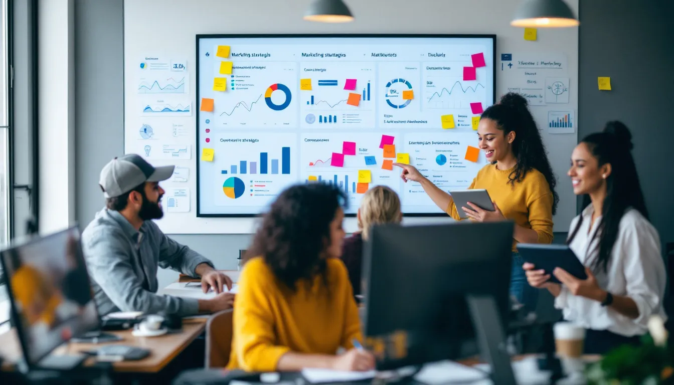 analytics dashboard with graph and ad metrics