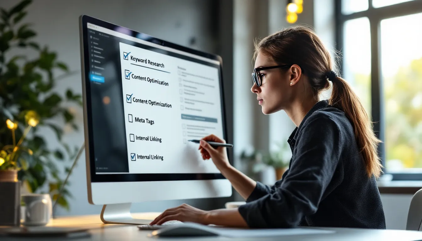 person reading a long blog post