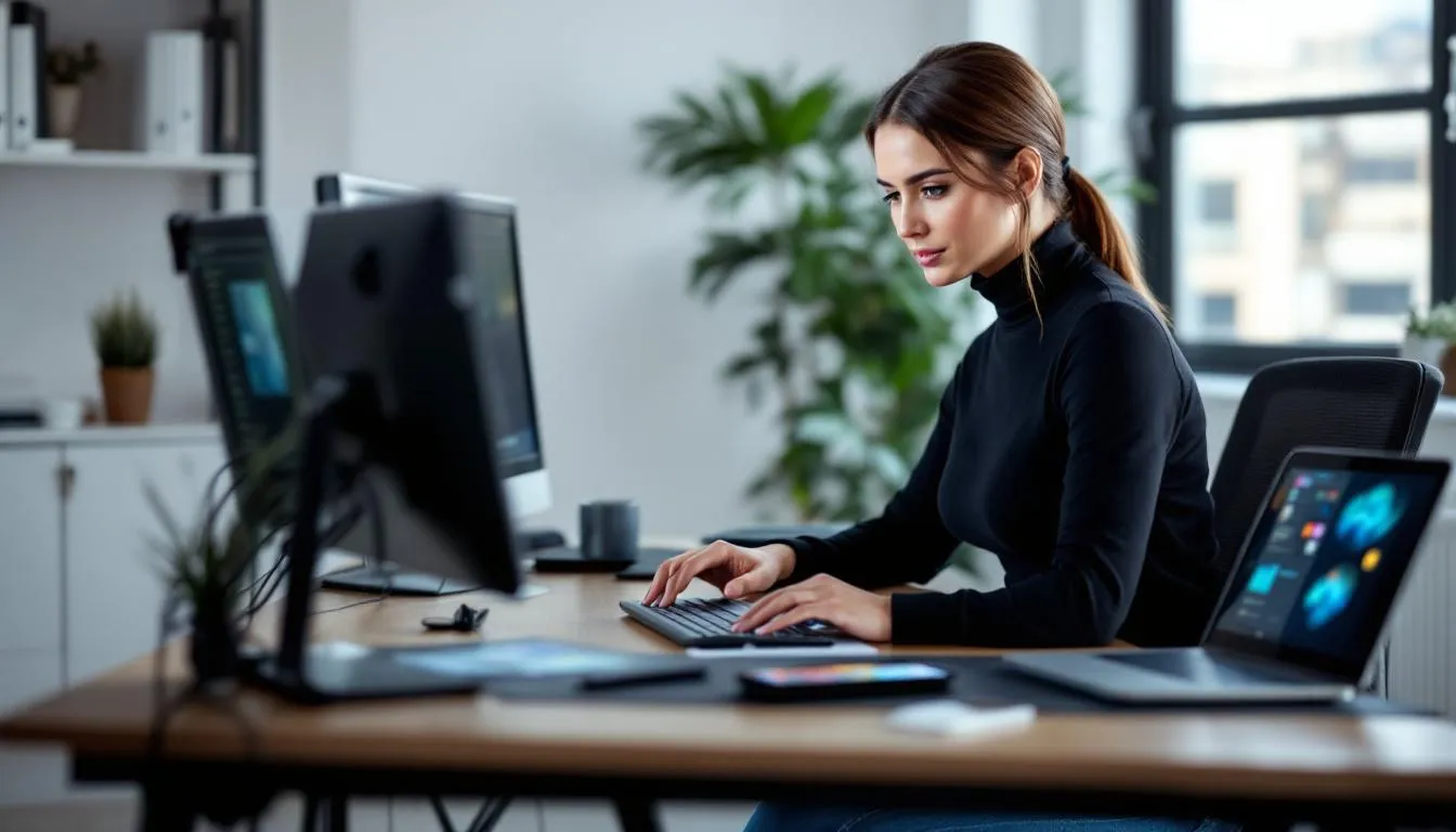 laptop with ecommerce analytics dashboard