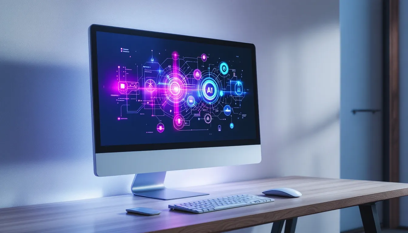 seo dashboard on large computer screen