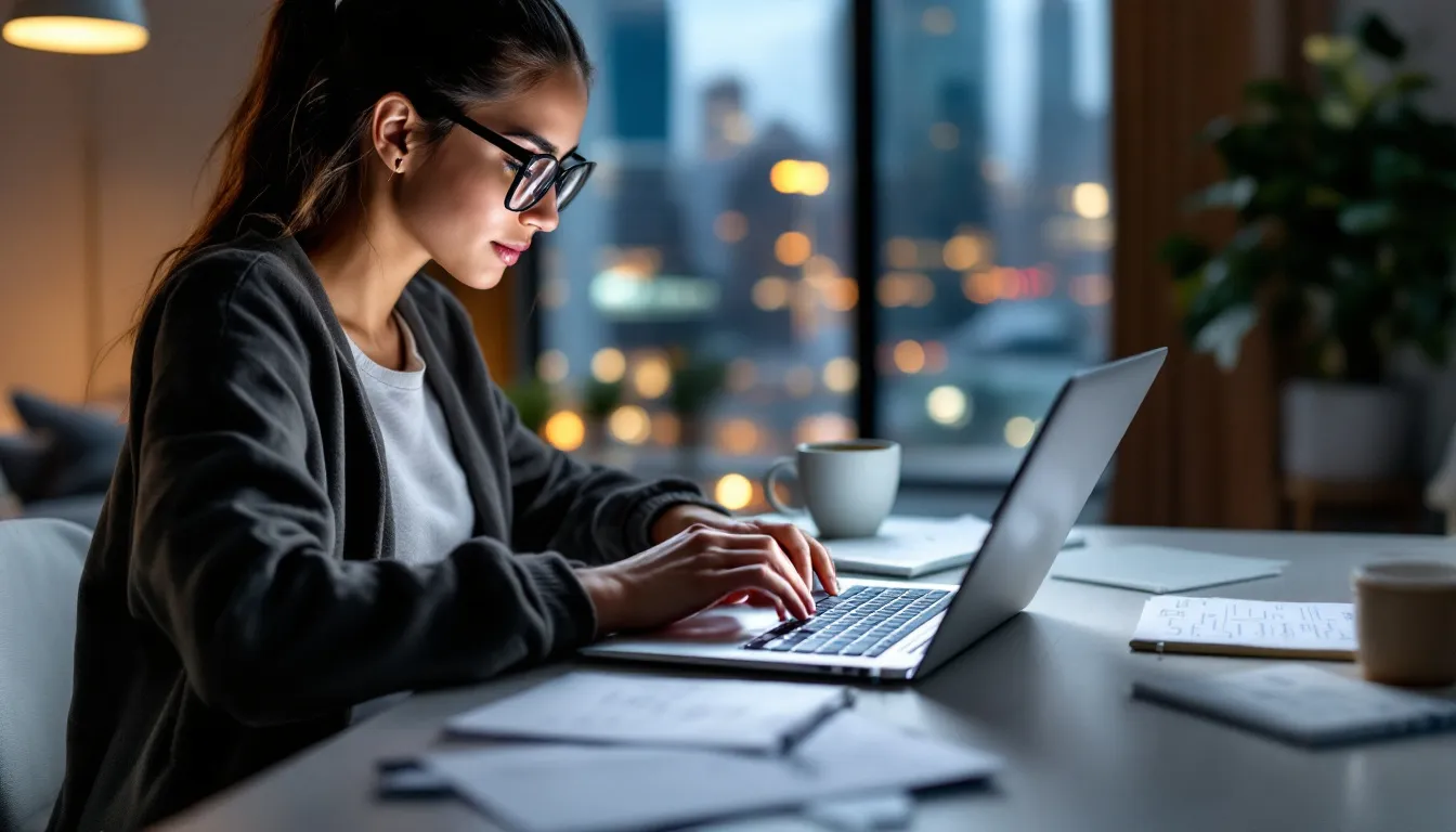 person using keyword research tool on laptop