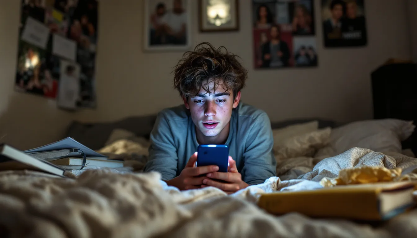 teen with skeptical expression