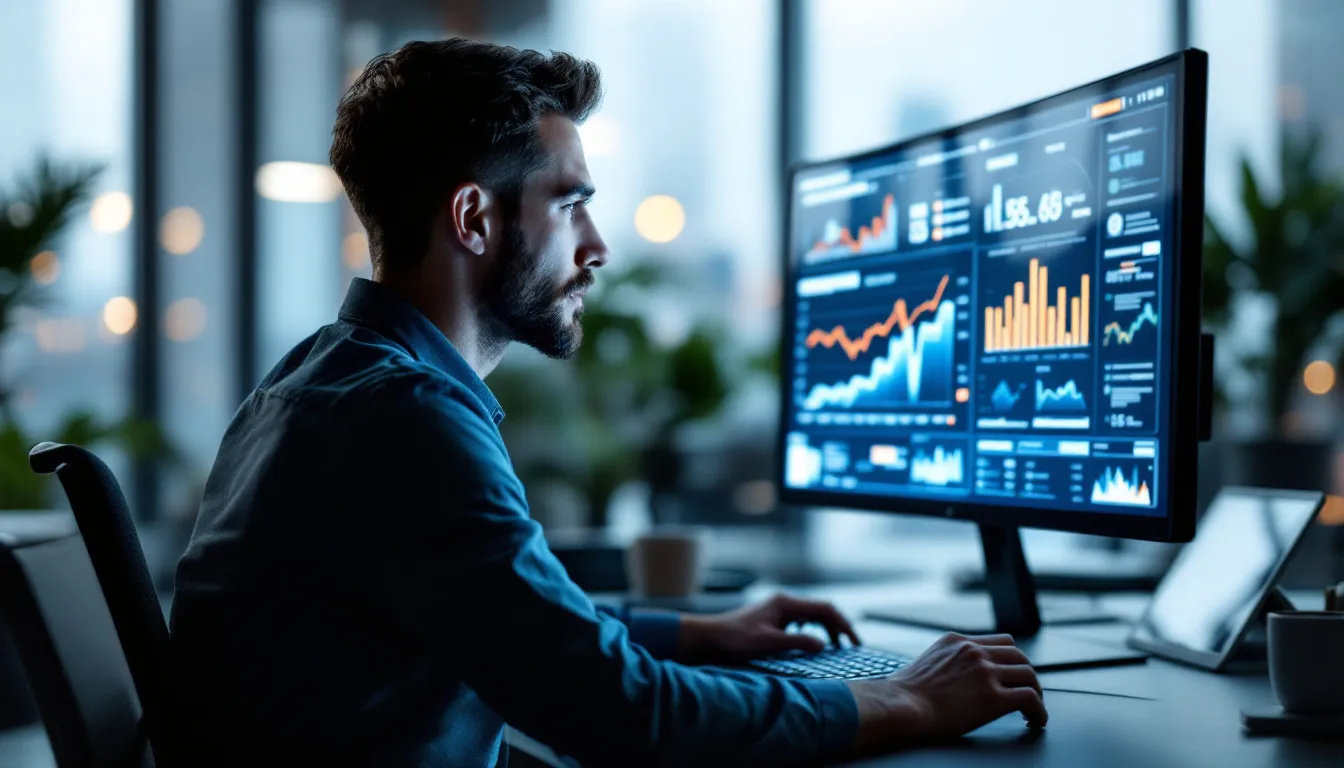 ai brain icon on digital marketing interface