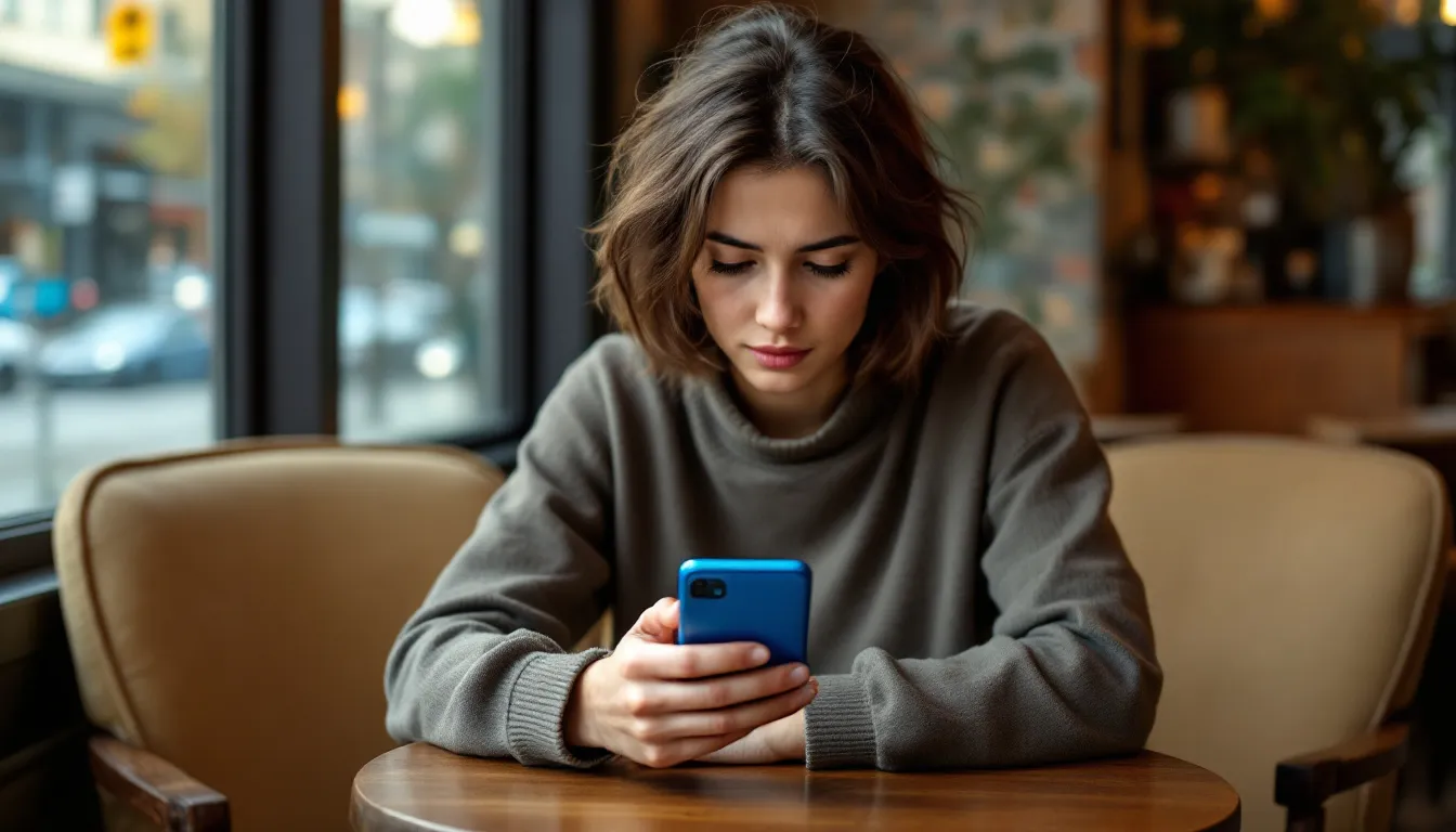 person browsing local business site on phone
