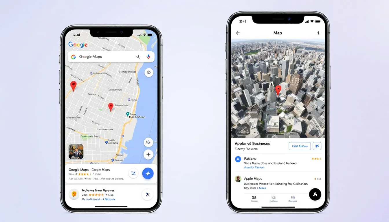 top three map pins on smartphone screen