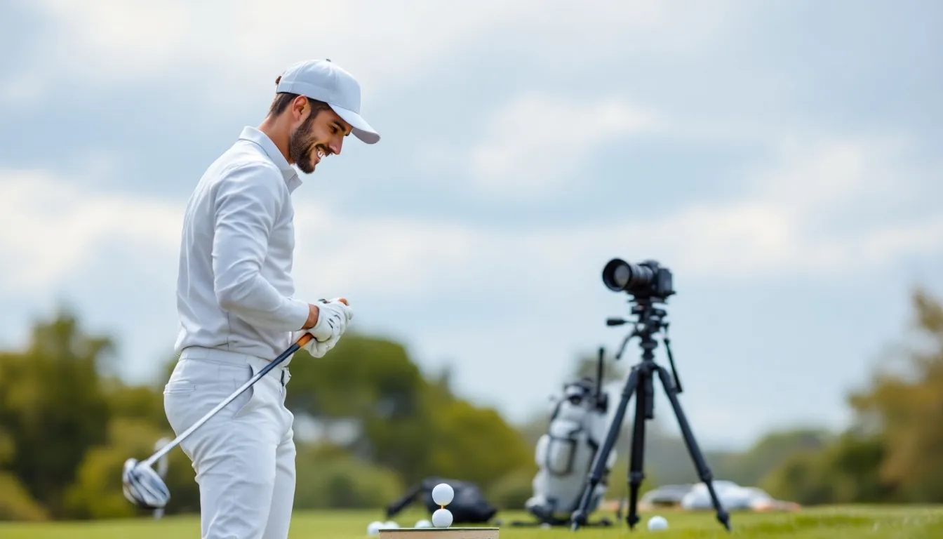 young athlete posing in sporting goods store