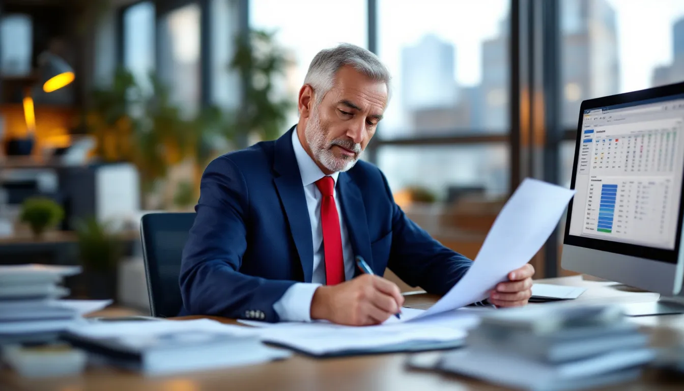 real estate agent reviewing local keyword leads