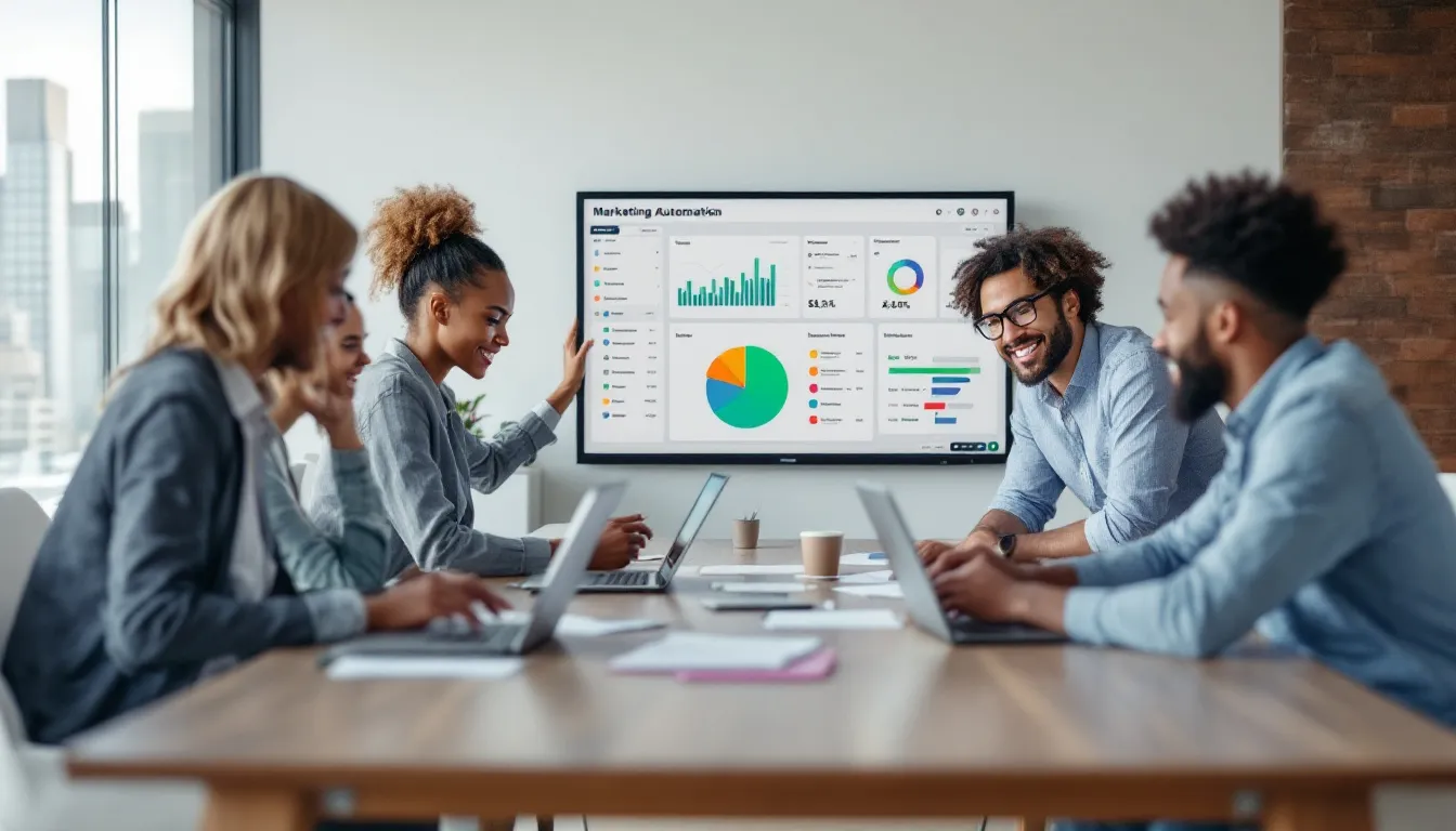 crm dashboard on laptop