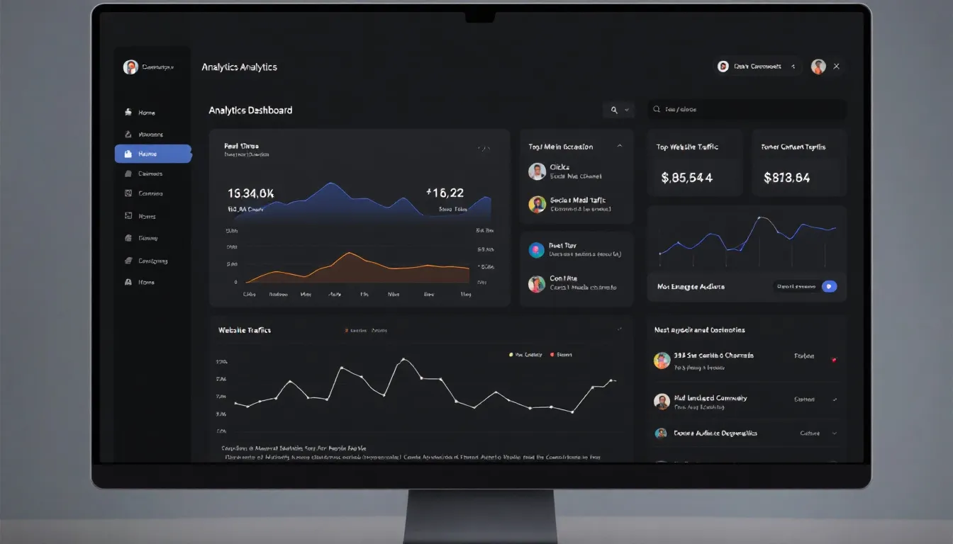 Computer screen showing analytics software interface