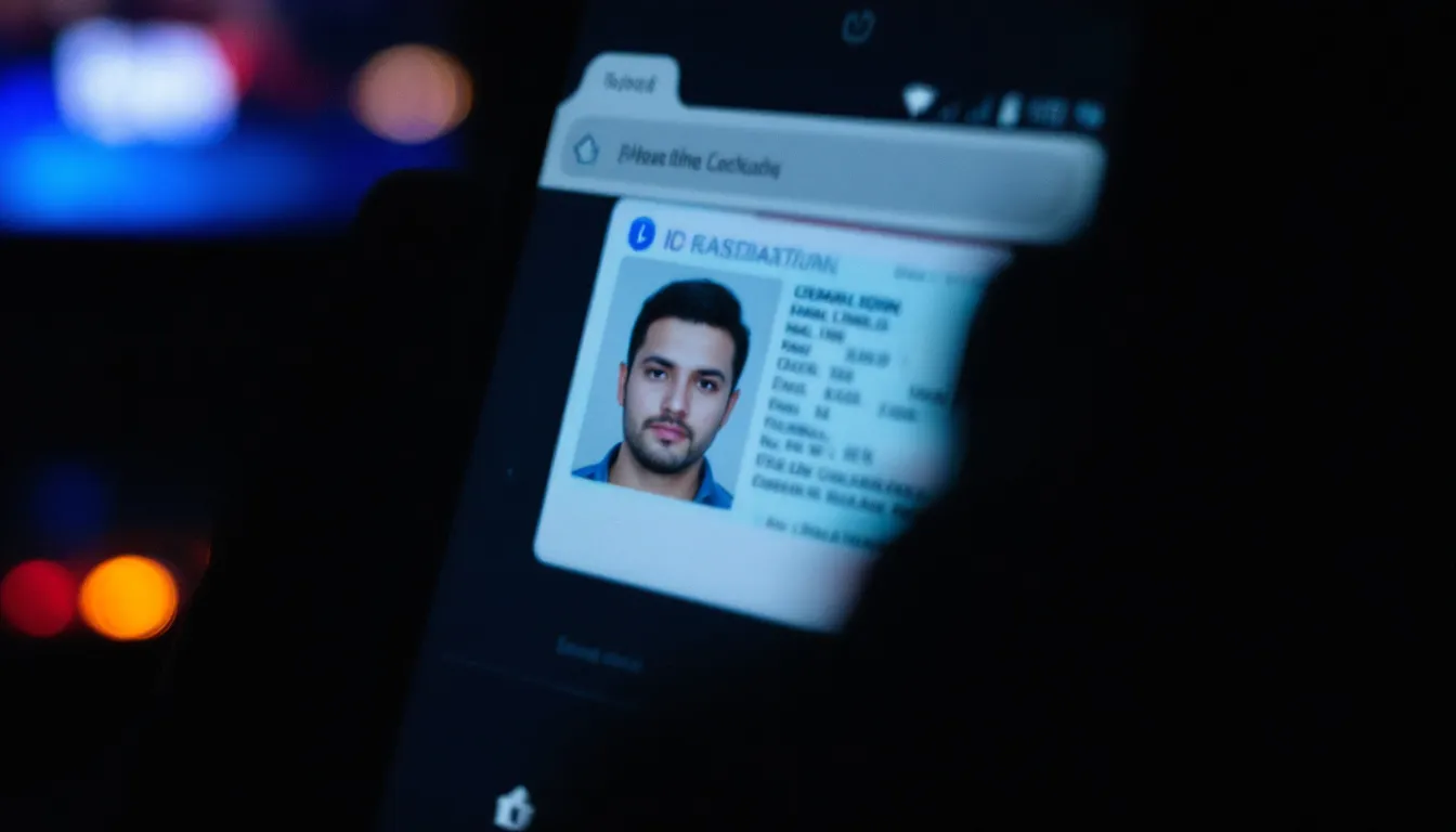 User uploading ID photo on smartphone