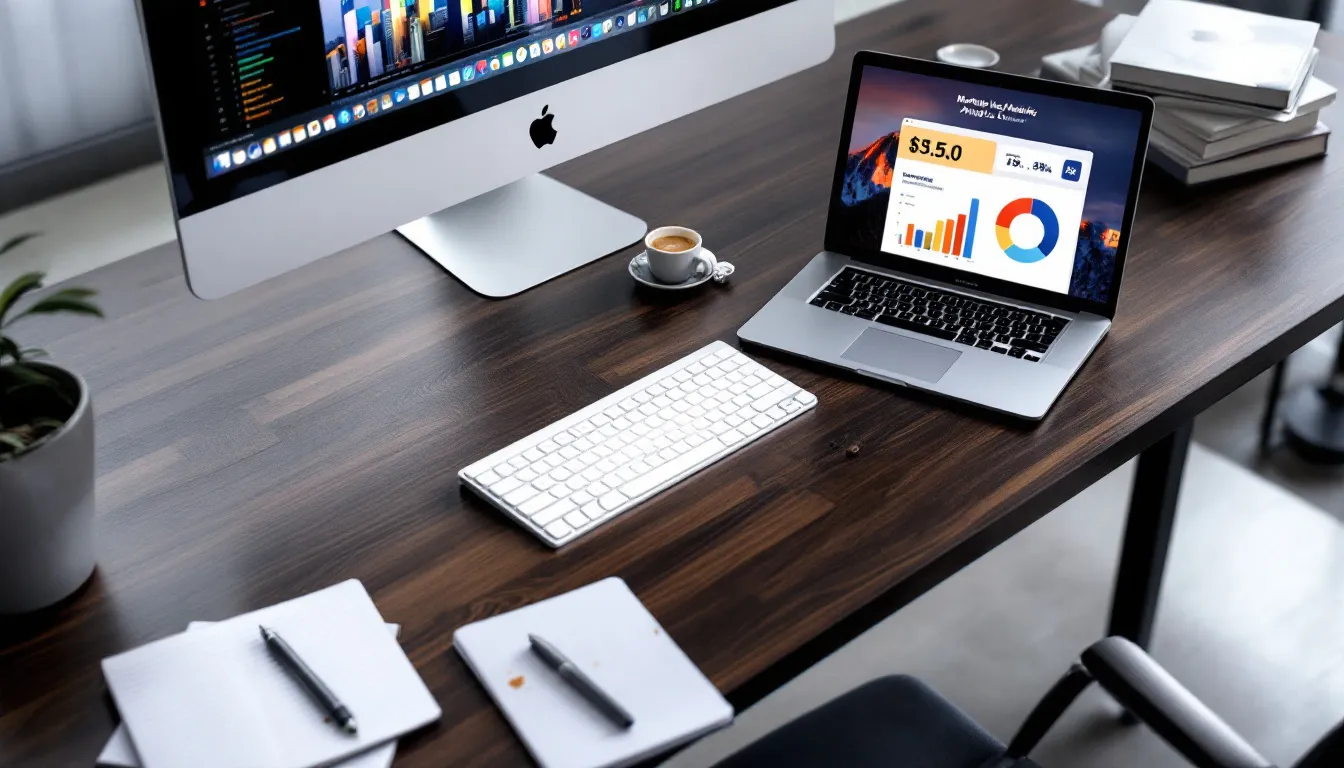 person typing next to demographic charts