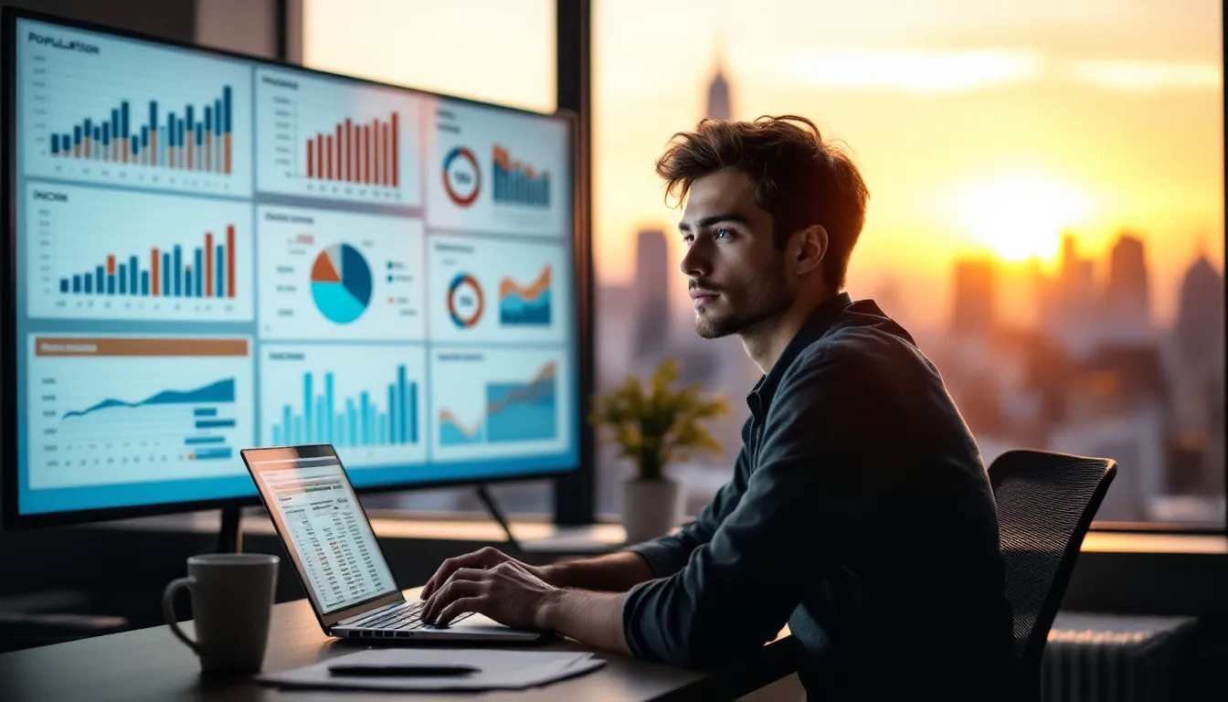 computer screen showing ai analytics tool