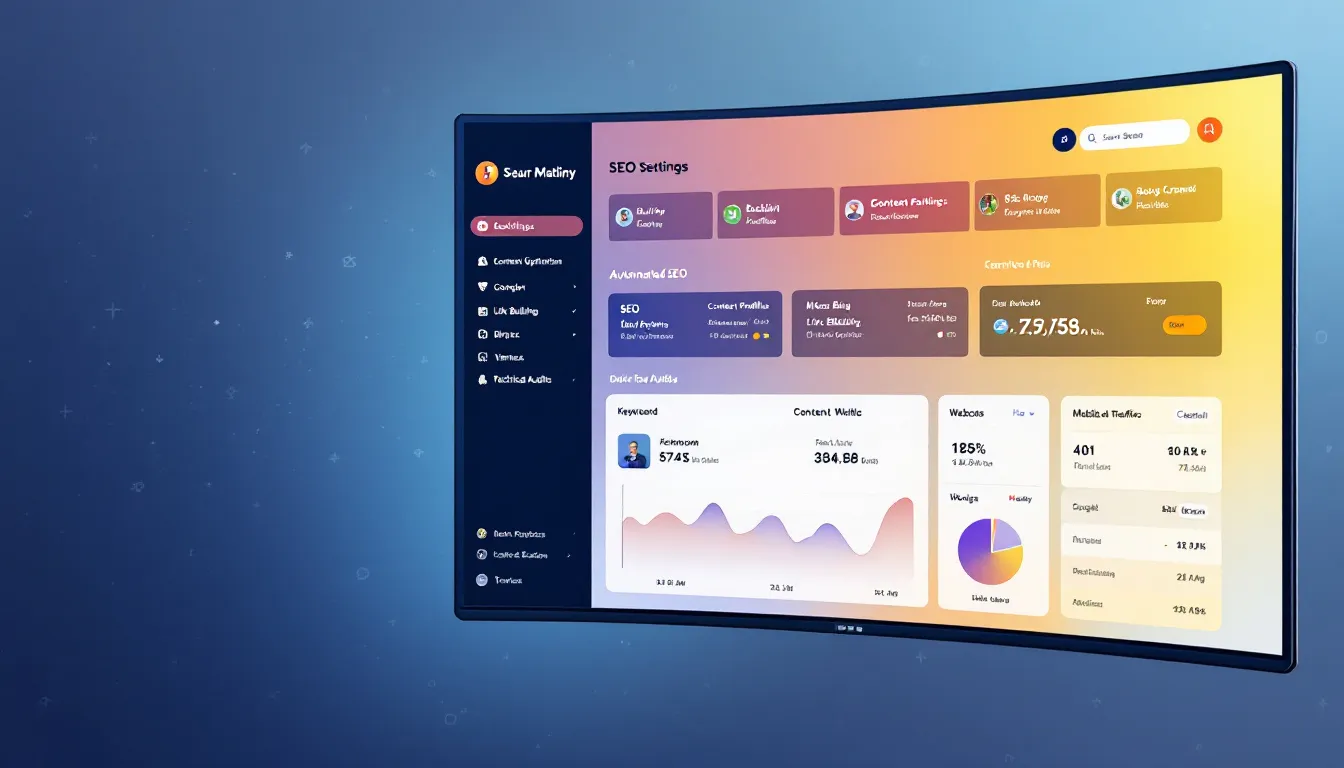 dashboard with automated seo settings