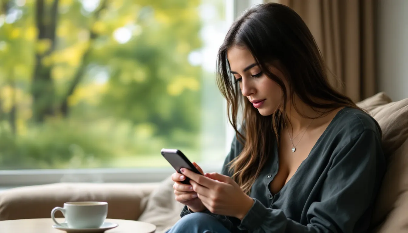 person filming unboxing on smartphone