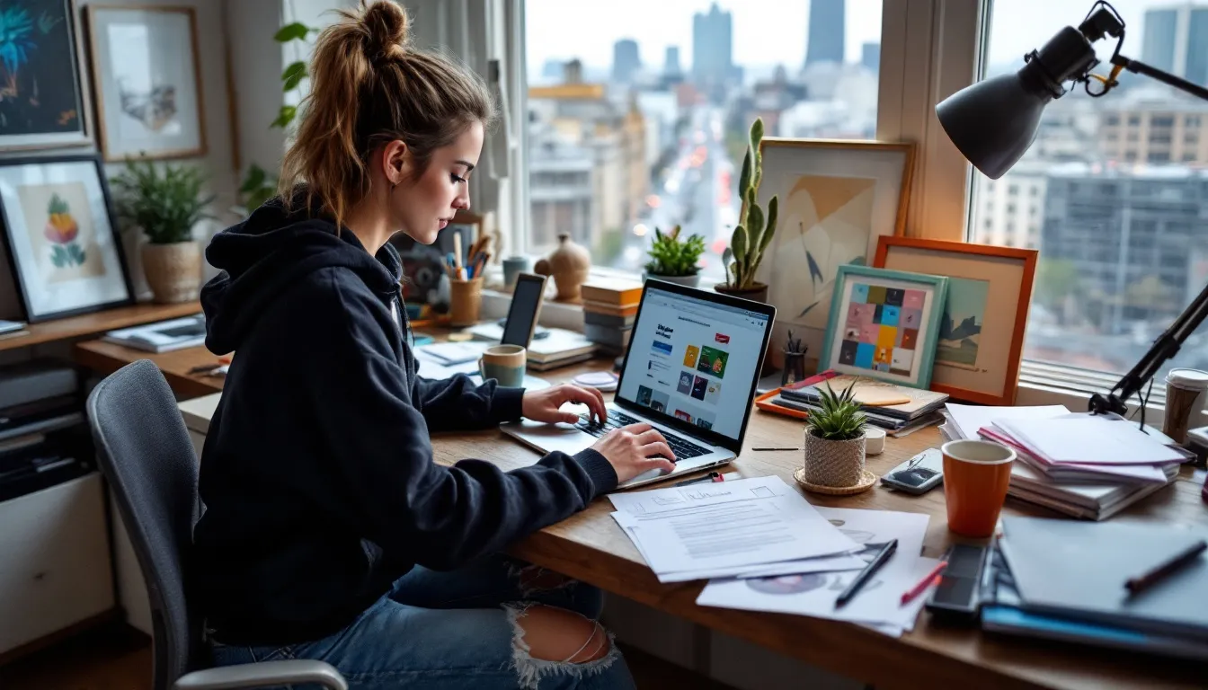 confused writer with crumpled paper