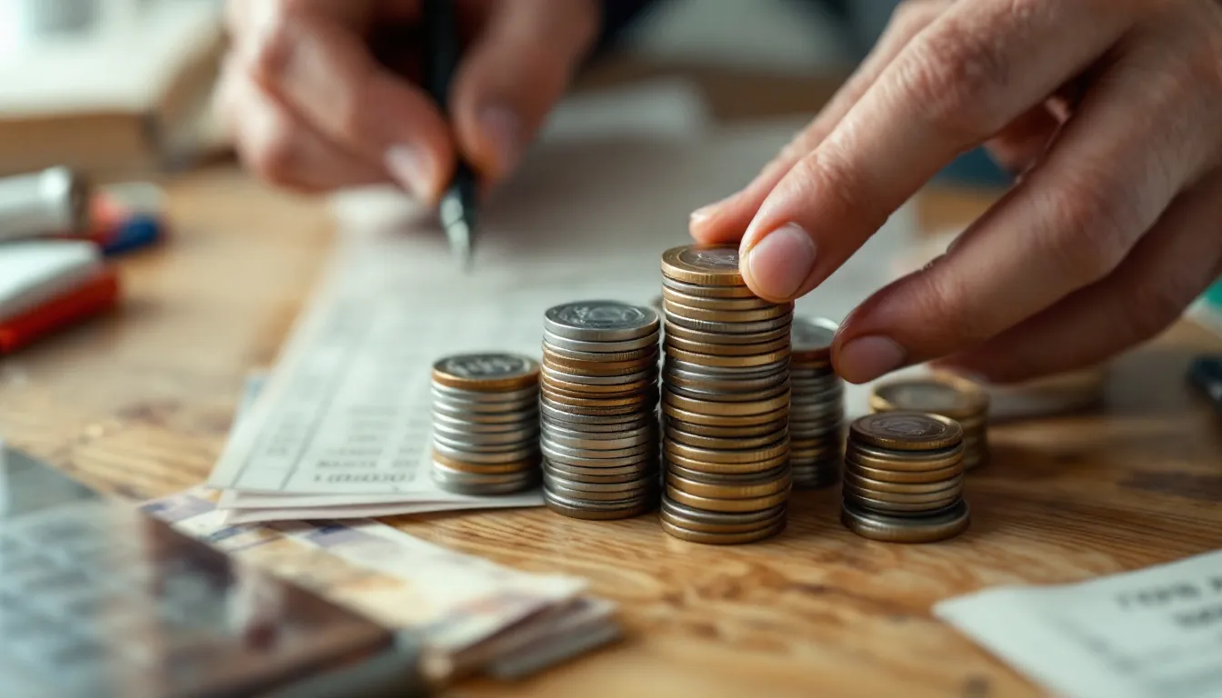 stressed analyst surrounded by printed charts