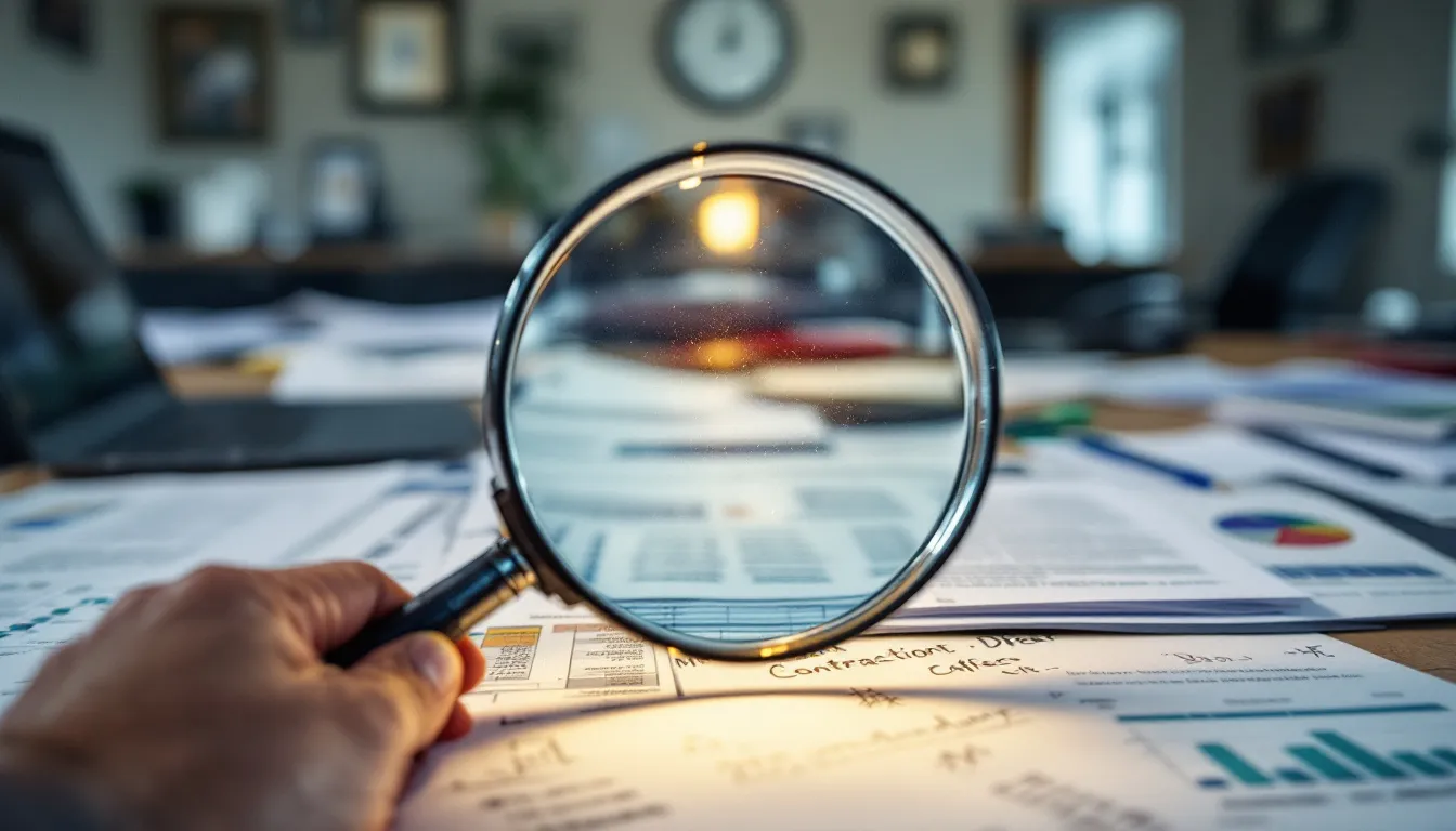 person analyzing digital ad report on laptop