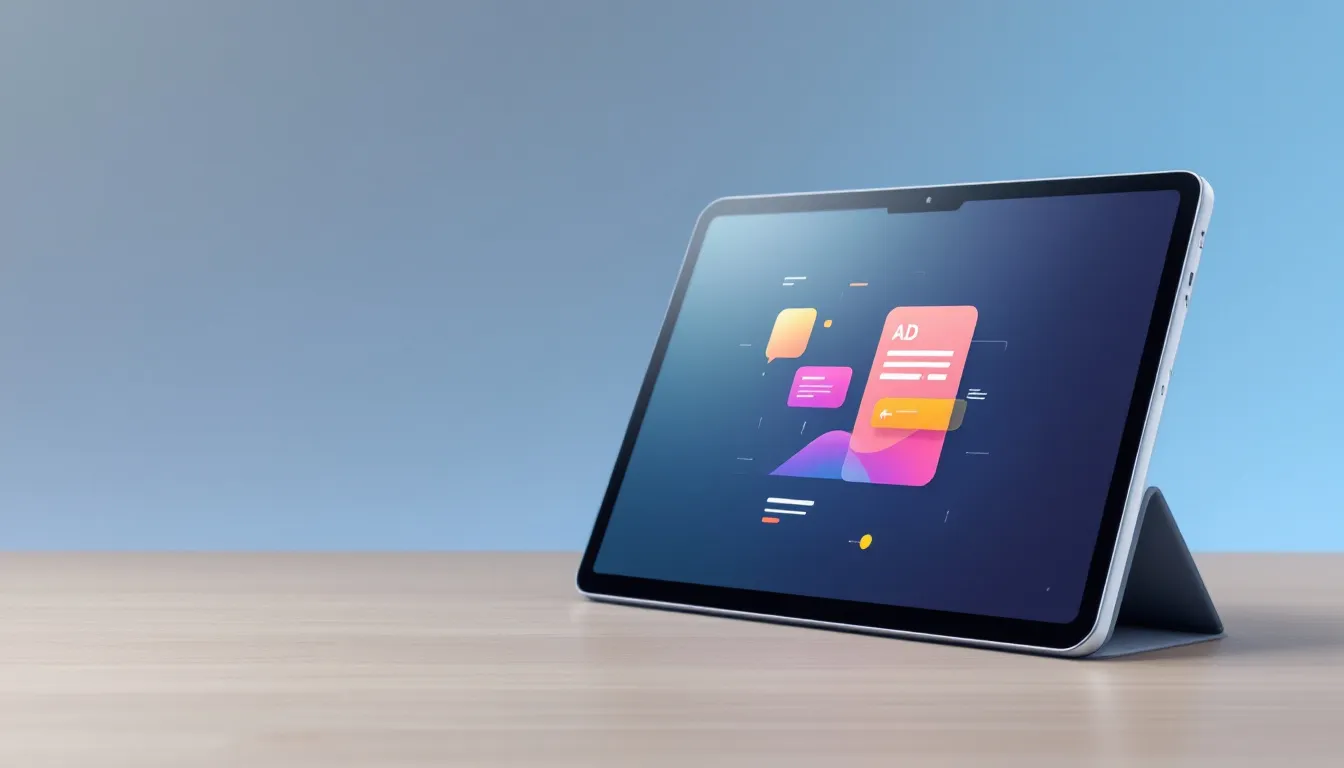 thinking person in front of laptop with ads