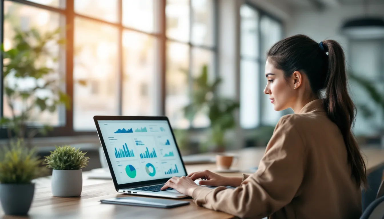 ai tool generating ad content on tablet