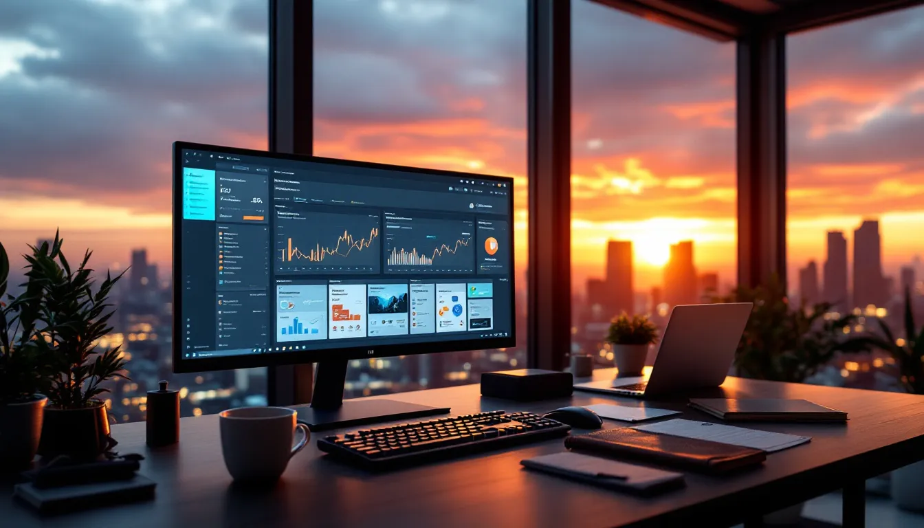 organized tech setup with integrated systems