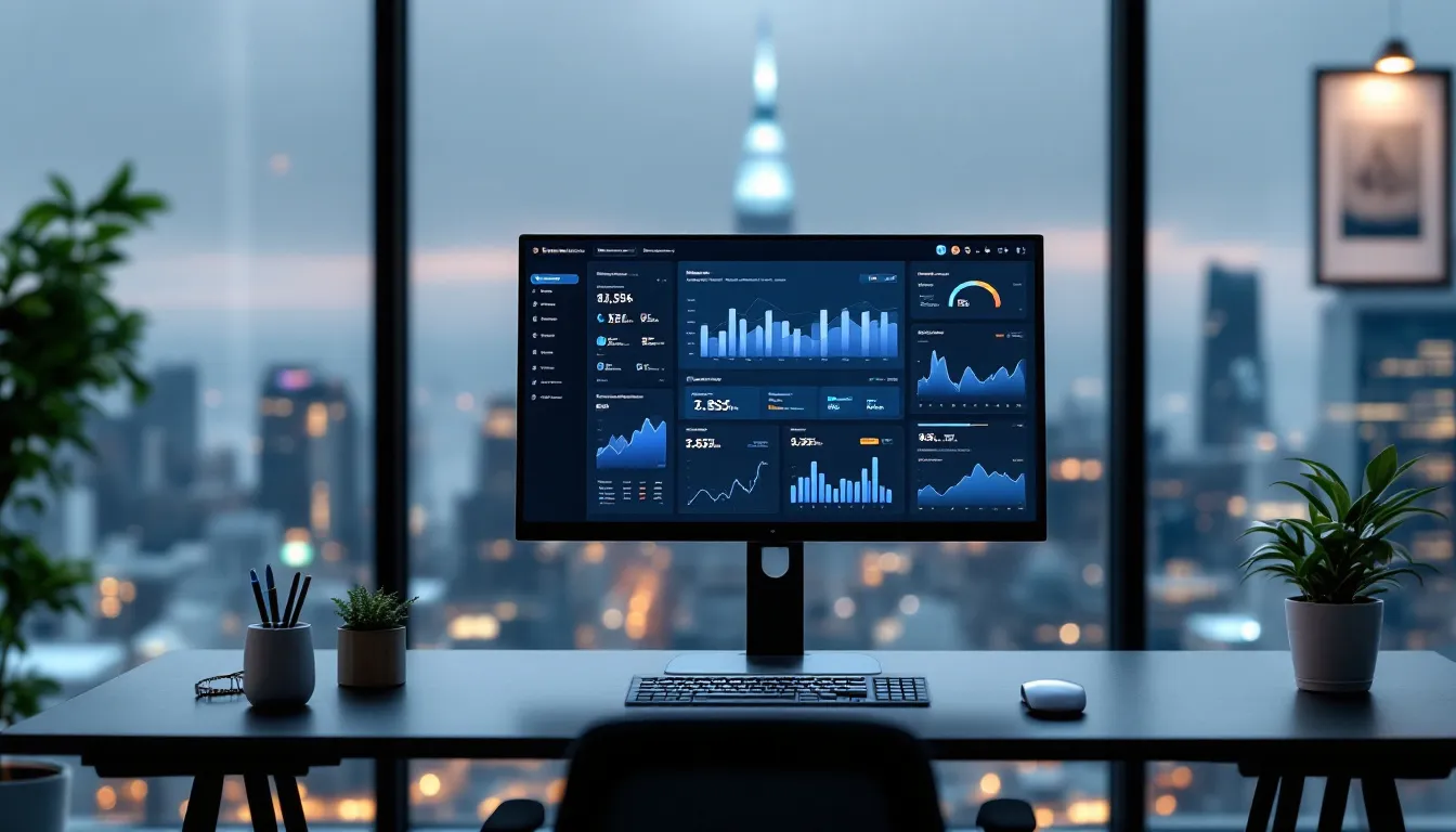 multiscreen setup with digital marketing tools