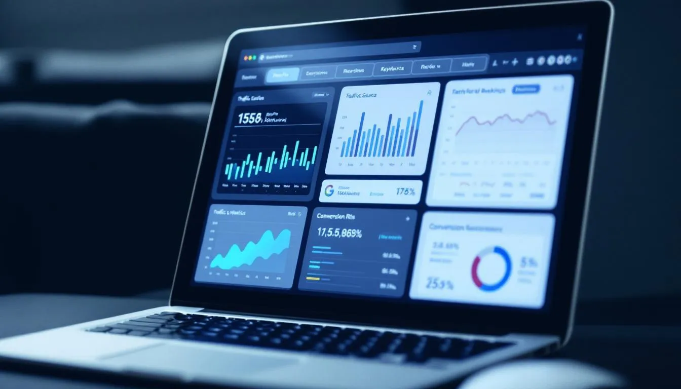 laptop showing comparison table on screen