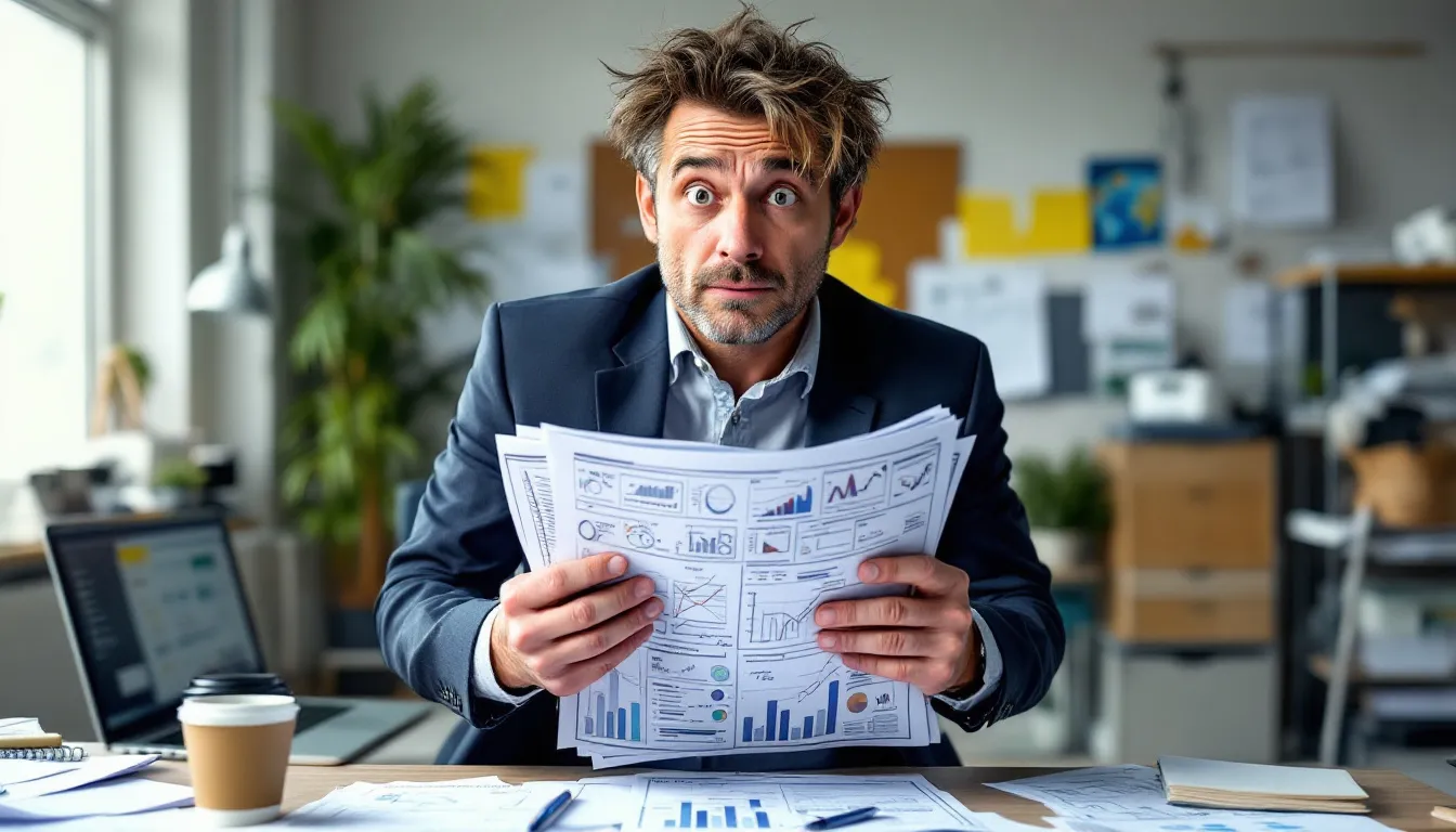 notebook and laptop on desk with charts