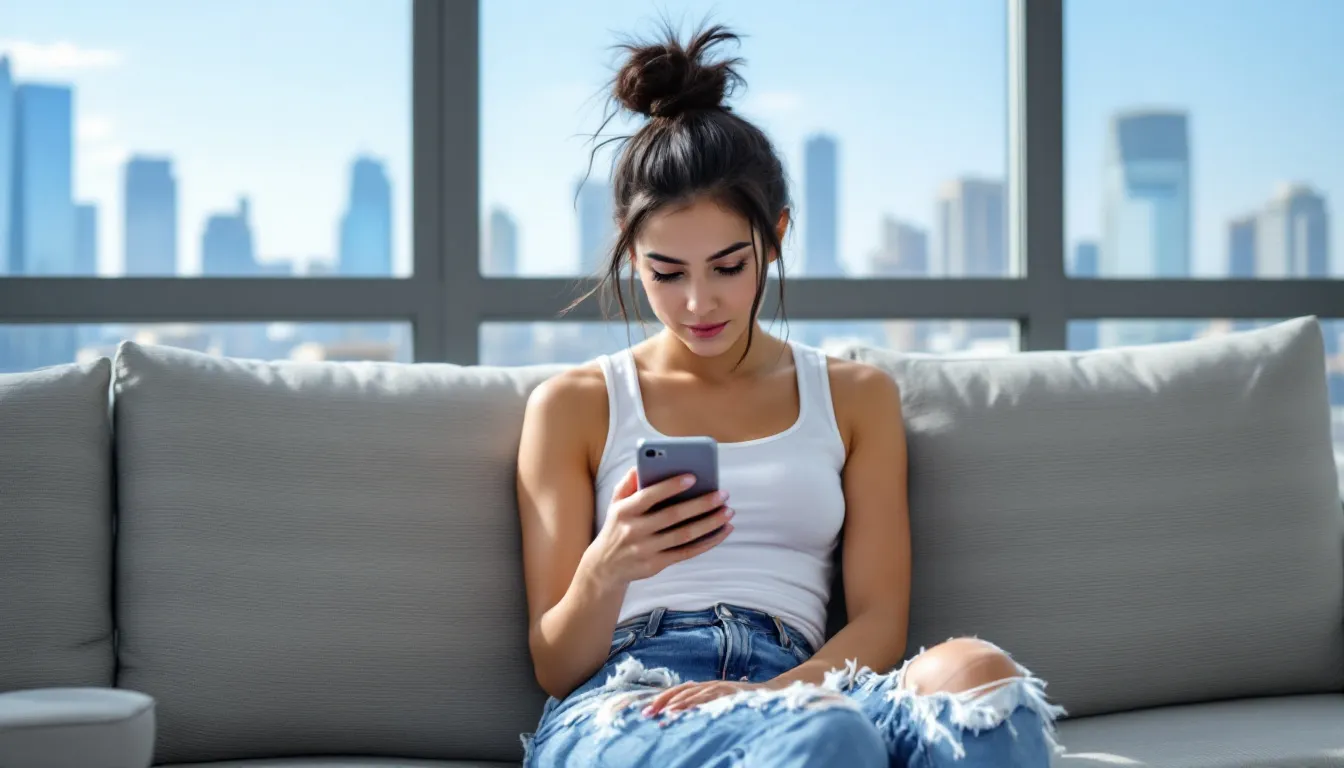 person scrolling instagram reels feed