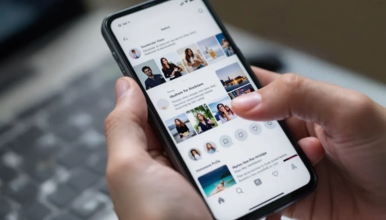 teen using ar filter on smartphone