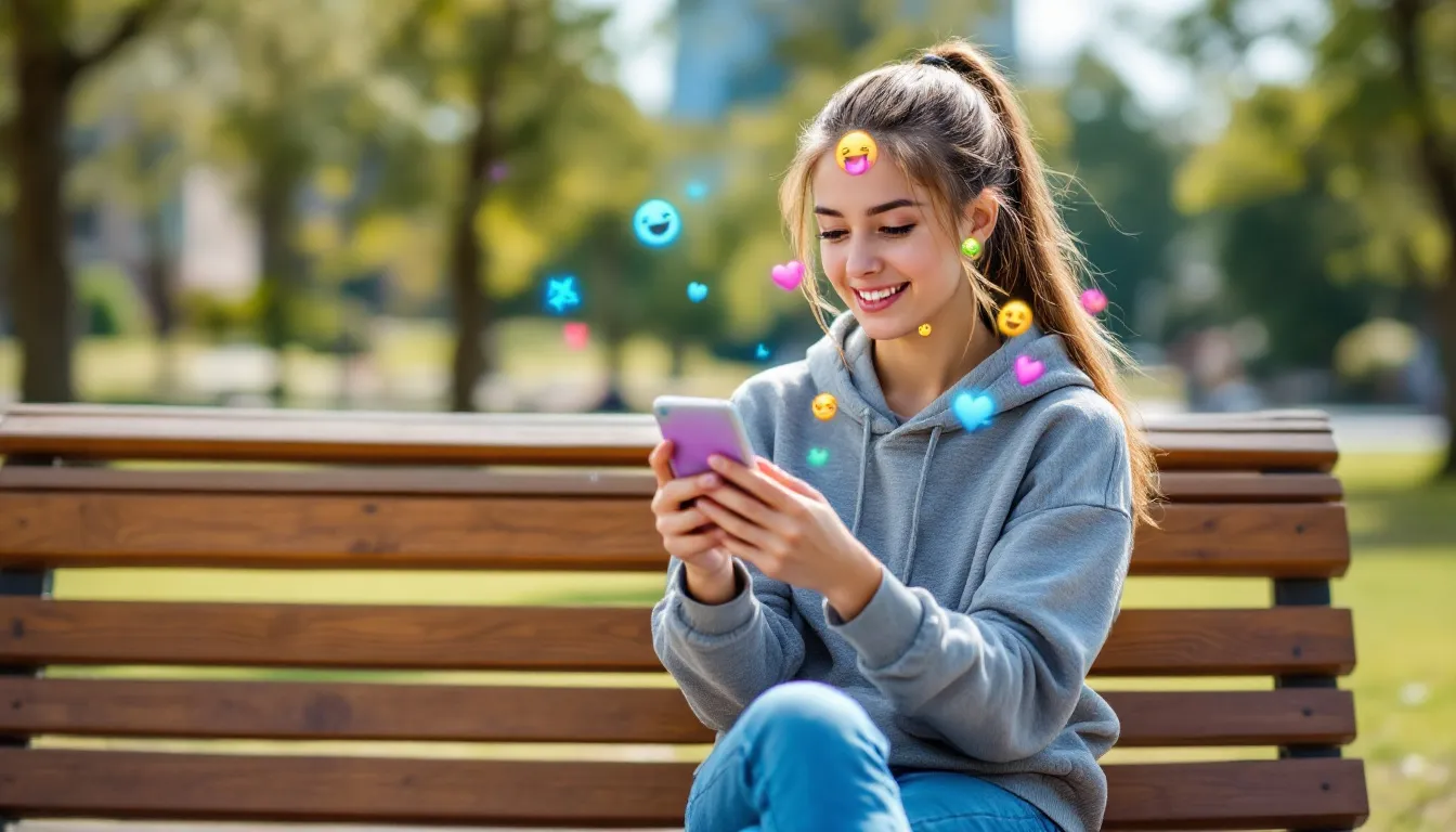 smartphone with social media app open