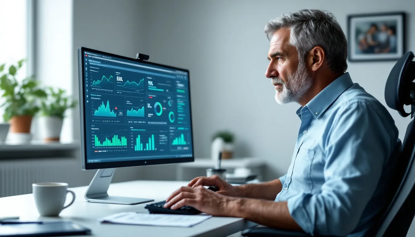 laptop screen displaying video analytics dashboard